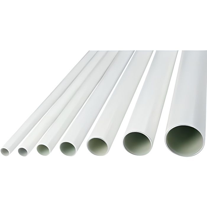 Longueur 1m Barre Tuyau Rigide Tube PVC Pression PN10 50mm PVC-U 