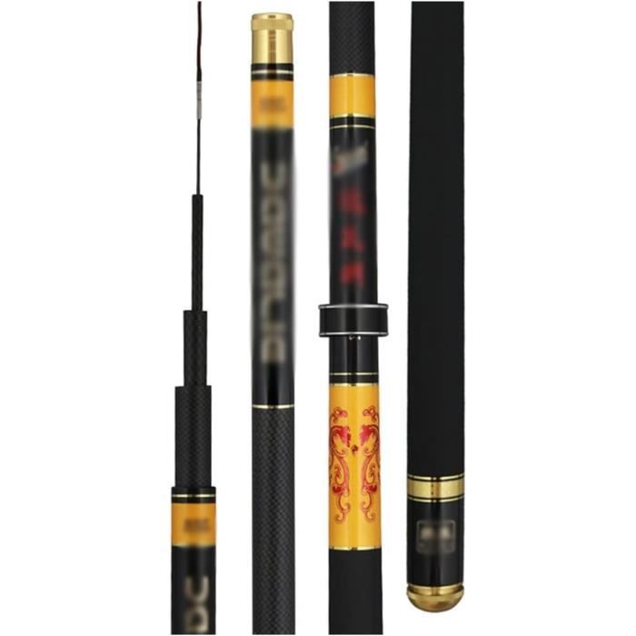 Canne à Pêche Rétractable Carbone - 1.5m, Ultra Légère - Portable Pour Pêche Glace/rivière