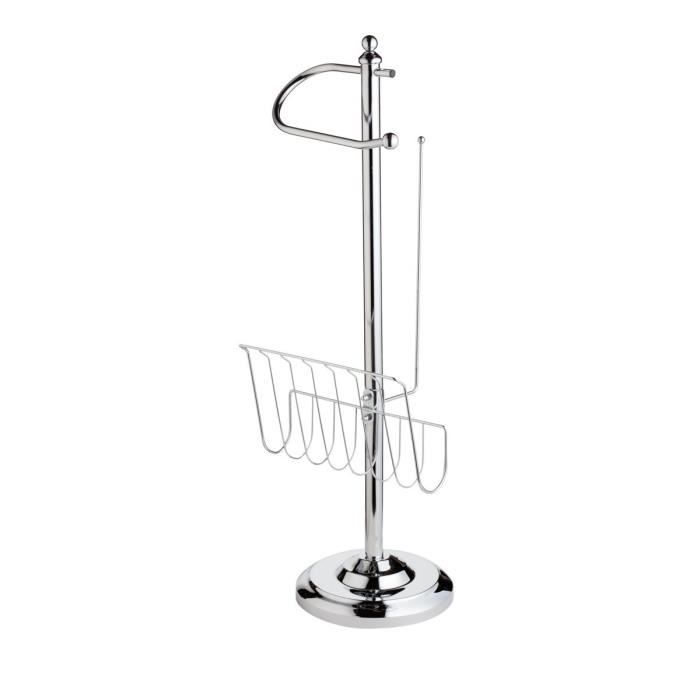 brosse toilette avec support /à brosse pratique mDesign brosse WC fine en inox argent/é porte brosse WC classique pour salle de bain ou WC d/’invit/és
