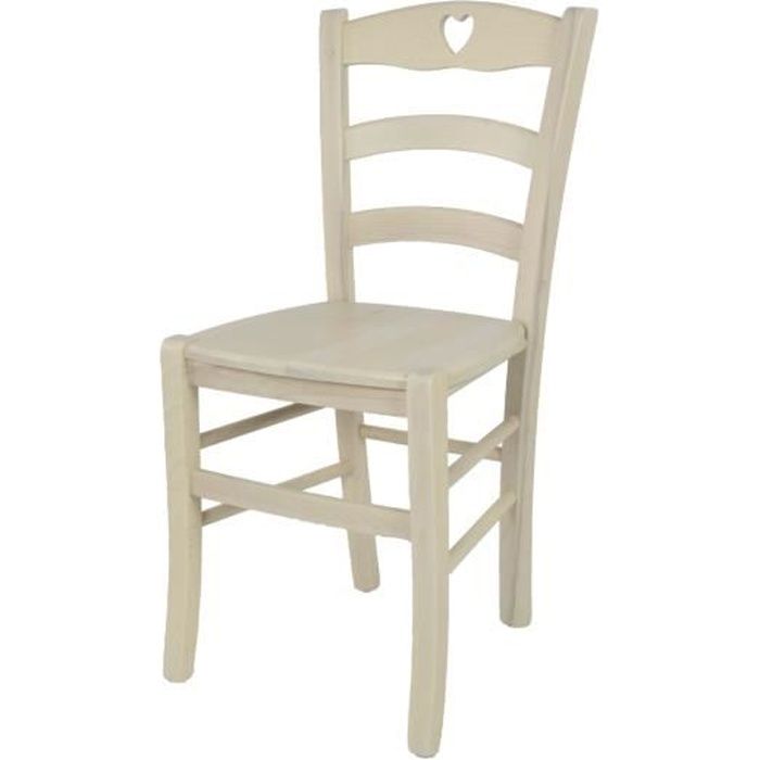 Tommychairs  Chaise cuisine CUORE, robuste structure en bois de hêtre