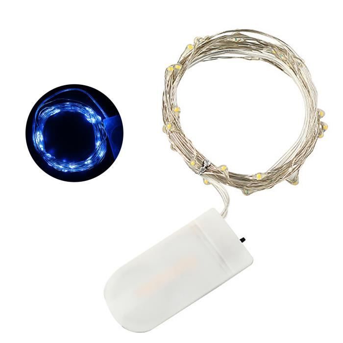 Guirlande lumineuse LED étanche décorative Guirlande dintérieur pour  La fête le mariage Noël - 30LED - 3M - Bleu style-310