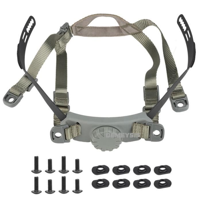 Grise - Casque tactique à sangle réglable, système de Suspension, verrouillage intérieur