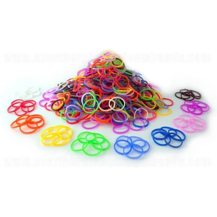 Feelava Bracelets Élastiques 1200 Multicolore Loom Rubans et 100