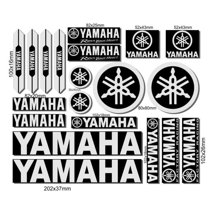 Autocollant 3D - Yamaha - FG153BAI - 5x5 cm - Noir - Personnalisation Moto
