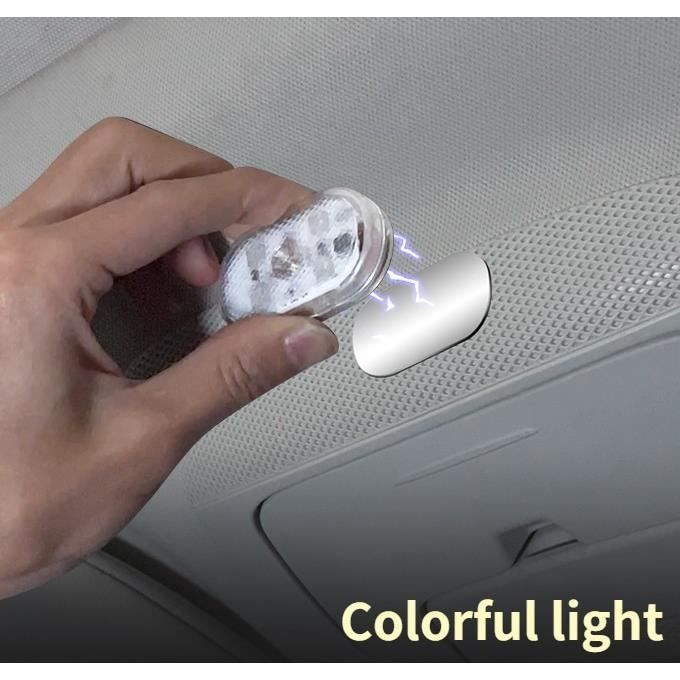 Couleur avec aimant - Mini lampe LED sans fil pour intérieur de voiture,  éclairage'ambiance, pour accoudoir, - Cdiscount Maison