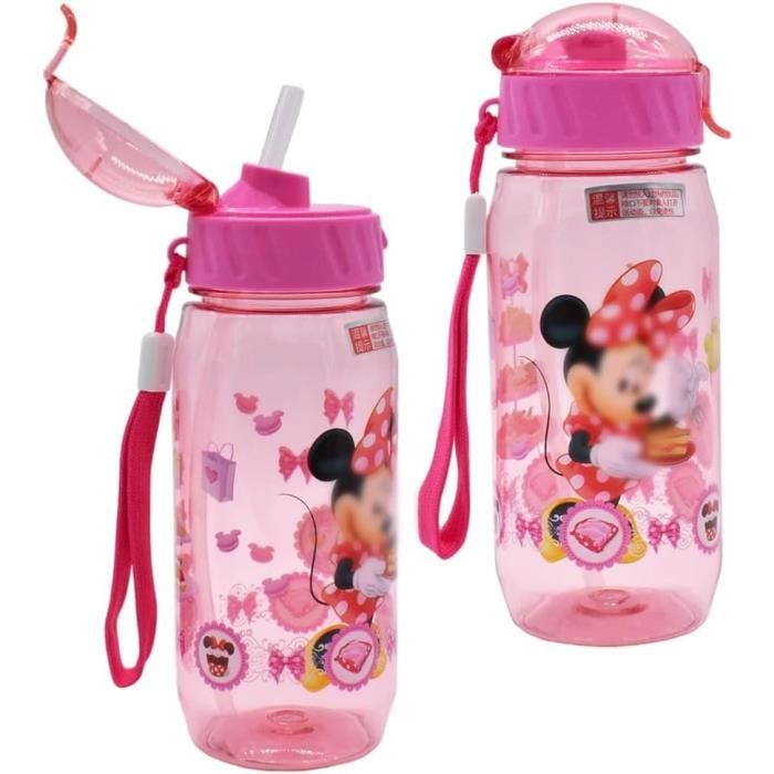 Thermos Kids Bouteille d'eau isotherme sous vide avec paille rabattable, 355 ml, princesse