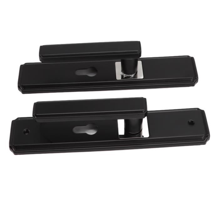 JIE Poignées Et Leviers De Porte Serrures De Porte Aucune Fer + Inox Noir - Bricolage JIE Poignées Et Leviers De Porte Serrures De Porte Aucune Fer + Inox Noir - Bricolage