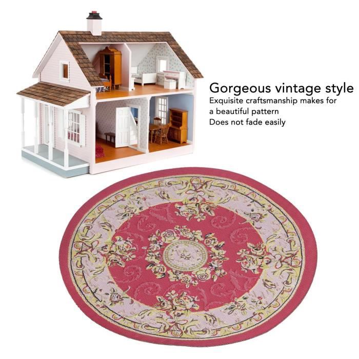 Tapis Miniature à L'échelle 1/12 pour La Décoration de La Salle de L