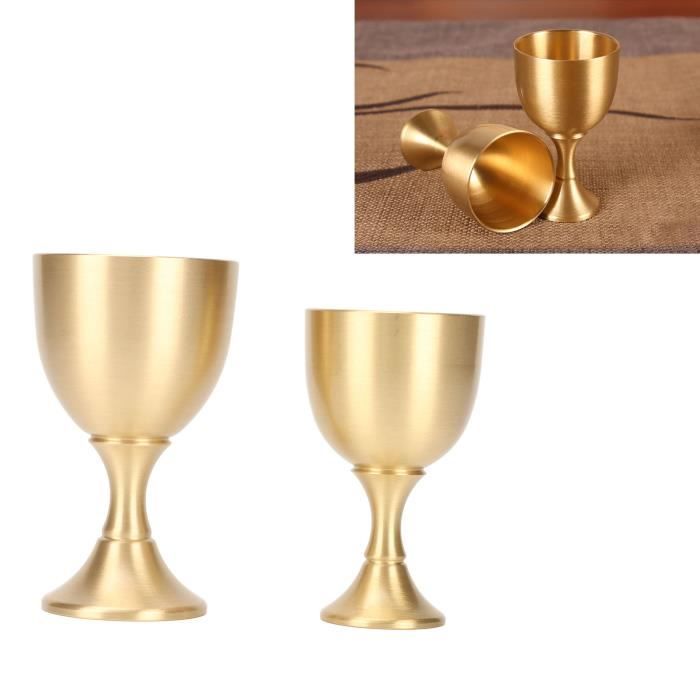 Coupe à Vin Vintage En Métal Bronze - Gobelet Médiéval Pour Whisky, Décoration Maison Ou Fête