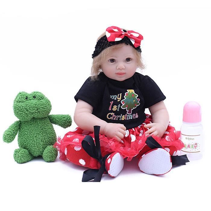 Duyaer Realiste Bebe Reborn Fille Poupee Enracinee Longs Cheveux Poupee Jouets Pour Enfant Cdiscount Jeux Jouets
