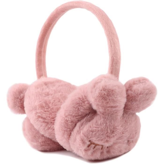 DKDDSSS - Cache-Oreilles Enfant Peluche Lapin - Hiver Chaud Doux - Anti-Froid Pour Fille & Garçon