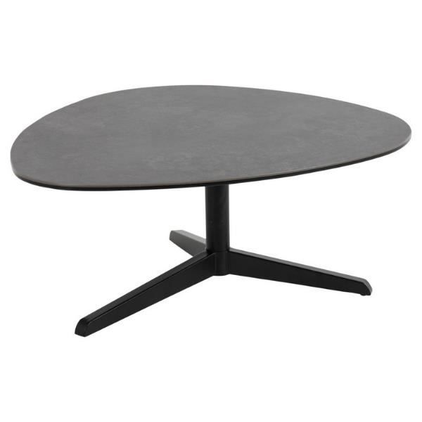table basse - emob - moderne - plateau céramique - métal noir mat