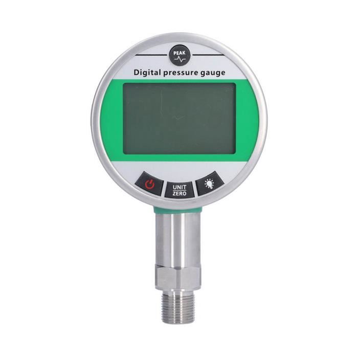 Manomètre Numérique Hydraulique 400 Bar - Acier Inoxydable, Plage 0-40 MPa / 5800 PSI, Connecteur G1/4, Pour Eau/Gaz/Huile