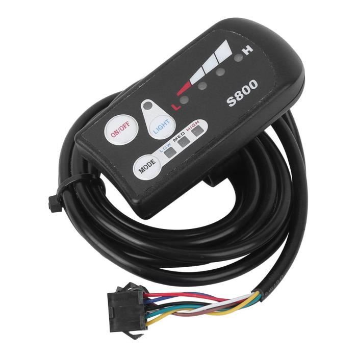 Hililand Instrument à LED Compteur LED de Batterie au Lithium de Vélo Électrique Affichage S800 Écran Noir et Blanc