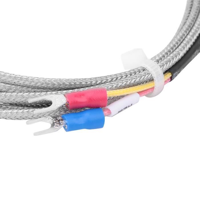 3 Capteurs De Température Avec Pince étanche Type K - Connecteur Détachable