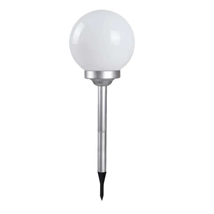 Boule lumineuse solaire pour jardin lampe LED borne solaire éclairage solaire dextérieur - Diamètre 15 x Hauteur 52 cm