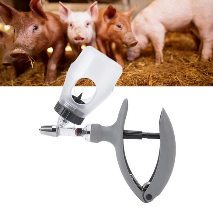 Seringue à injection automatique de 5 ml, seringue réglable en continu avec insertion de bouteille, dispositif d'injection précis pour chèvre, porc, bétail et ferme Seringue à injection automatique de 5 ml, seringue réglable en continu avec insertion de bouteille, dispositif d'injection précis pour chèvre, porc, bétail et ferme