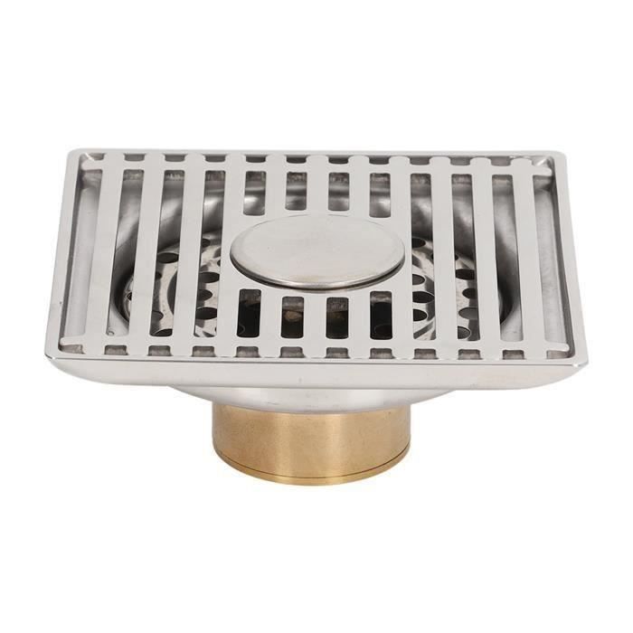 Siphon De Sol En Acier Inoxydable Anti-Odeur Carré De Salle De Bain Dechets Gate Egouttoir De Douche Drain De Plancher Avec Couvercle 98813428