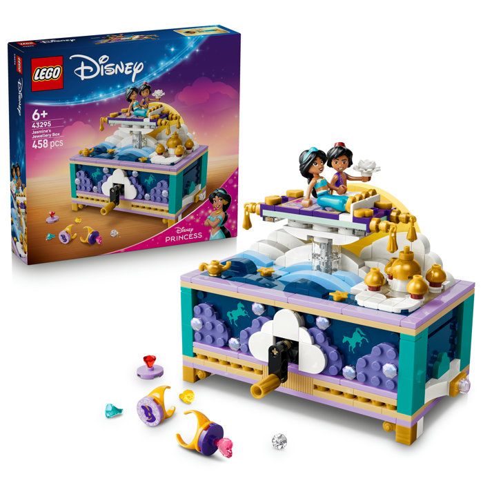 LEGO ǀ Disney Princess 43295 La Boîte à Bijoux de Jasmine - Jeu de Construction dès 6 ans