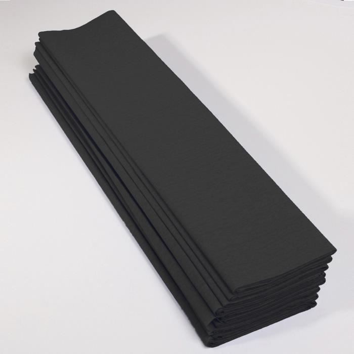 CLAIREFONTAINE Rouleau de de papier Crepon - Sous sachet - 40 g/m² - Noir