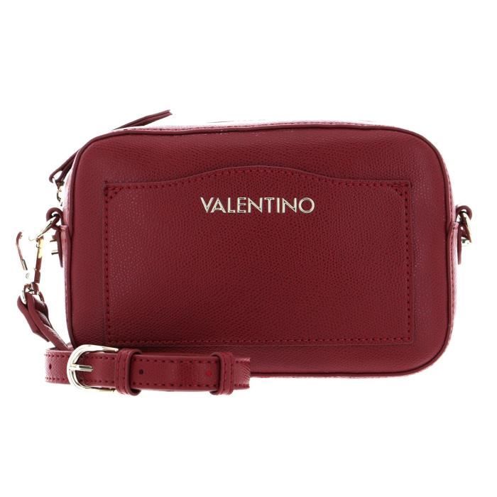 Sac Bandoulière VALENTINO Brixton Flap Bag | Bordeaux | Polyuréthane | 22x16x8.5 Cm | Sangle Réglable