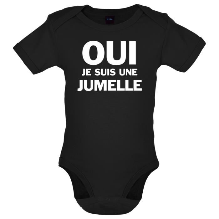 Dressdown T Shirt Osuis Je Ssuiss Une Jumelle Marrant Bebe Body Noir Cdiscount Pret A Porter