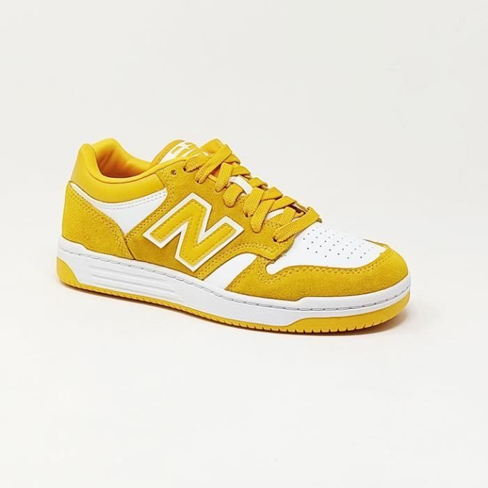NEW BALANCE BASKET BB480 BLANC JAUNE CS
