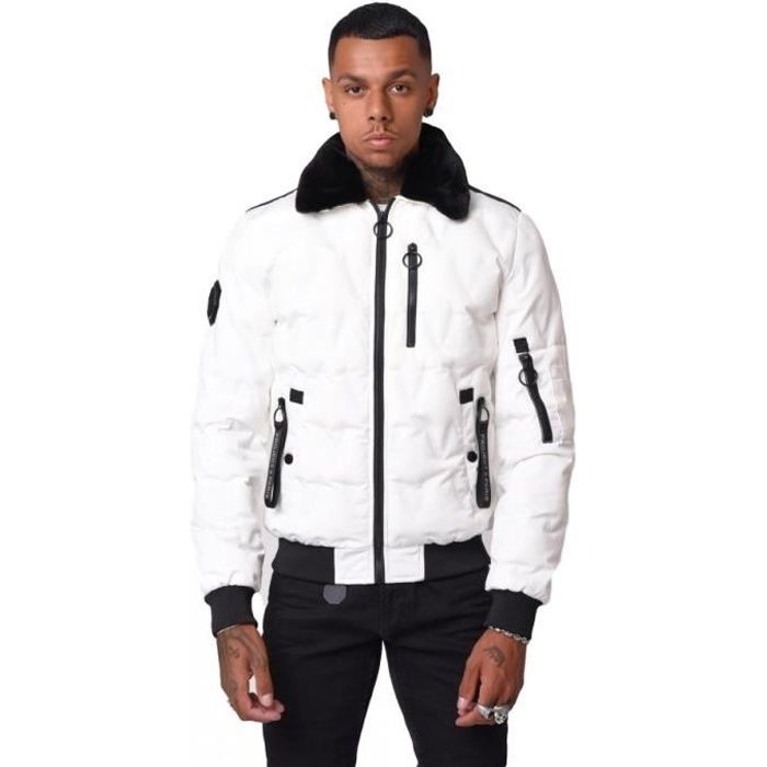 Parka Projet X Paris Cou Aviator Blanche