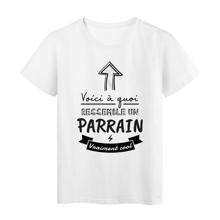 T Shirt Imprime Humour Citation Voici A Quoi Ressemble Un Parrain Vraiment Cool Ref 3057 Blanc Cdiscount Pret A Porter T Shirt Imprime Humour Citation Voici A Quoi Ressemble Un Parrain Vraiment Cool Ref 3057 Blanc Cdiscount Pret A Porter