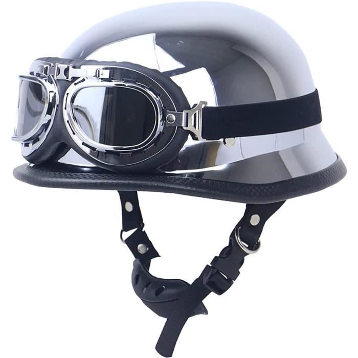 Casque Moto Jet Open Face Vintage - Homologué ECE, Pour Scooter, Chopper - Homme Et Femme, Quatre Saisons