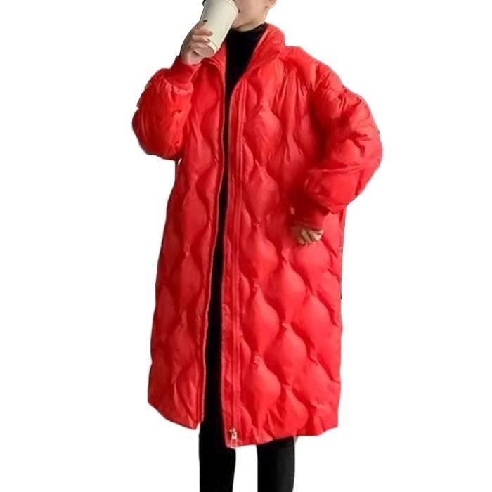 doudoune rouge longue