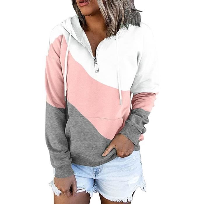 Sweat À Manches Longues À Détails Patchwork Et Poche
