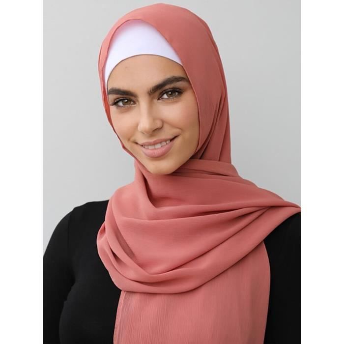 Musulman Abaya mousseline de soie Hijab Jersey Hijabs pour femme Abayas écharpe robe islamique