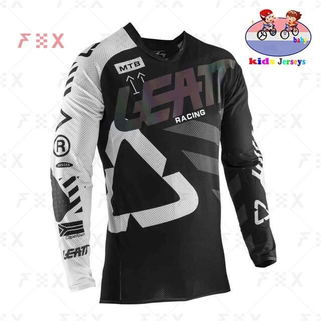 Maillot Cyclisme Enfant Manches Longues - Polyester Respirant - Pour VTT, BMX, Vélo - Garçons & Filles