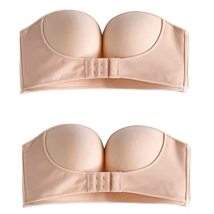 Soutien-gorge Collant Adhésif Réutilisable - Push-up Dos Nu, Sans Bretelles, Invisible Sous Les Vêtements