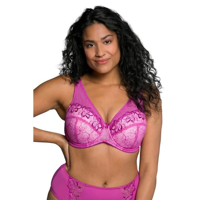 Soutien-gorge à Coque Mousse Brodé LISCA ZANA - Taille 95B Rose - Neuf Avec étiquettes