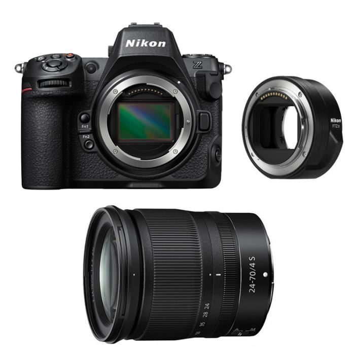 NIKON Z8 - Appareil photo hybride 45.7 Mpixels - Blanc - Stabilisateur 5 axes - 24-70mm f/4 S - Garanti 3 ans