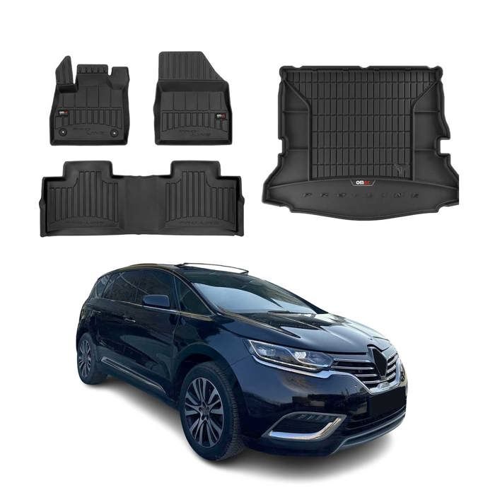 Tapis De Sol Caoutchouc Noir Pour Renault Megane III (2008-2015) - Set De 2 Pièces, Fabrication Pologne