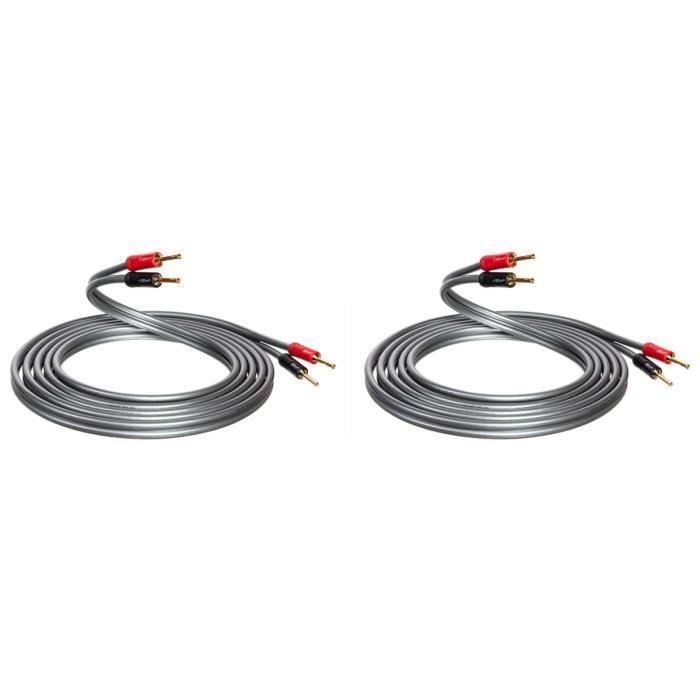 QED XT40i - Paire de Câble d'Enceintes de 4 mm² (2 x 2 m) - Câbles audio