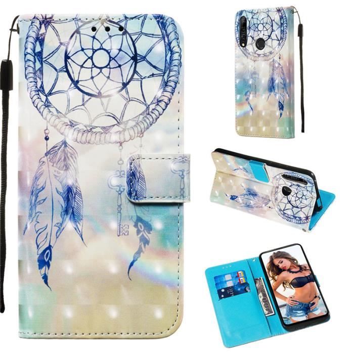 Coque Portefeuille Pour Huawei P Smart Z – Étui à Rabat En Similicuir – Conie (noir)