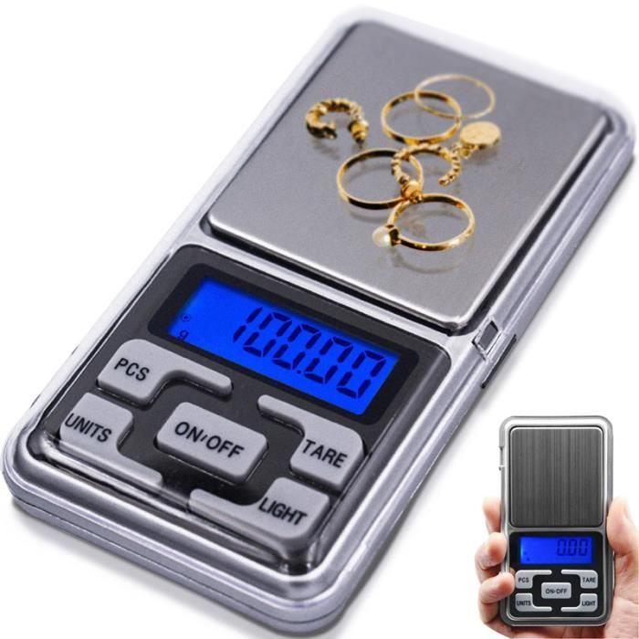 Retoo Balance de Précision Cuisine Poche Electronique Ecran LCD Précision 200g/0.01g Mini Balance Bijoux Laboratoire Argent