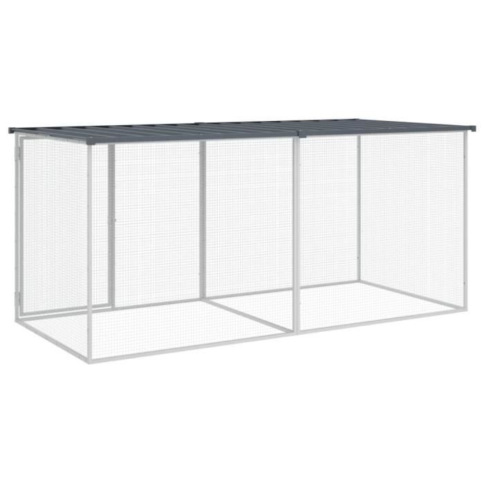 Comparer les prix de Poulailler - SALALIS - SP0371 - Acier galvanisé - 203x98x90 cm - Toit anthracite