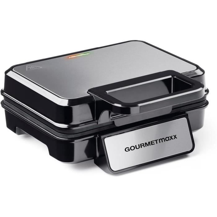 Croque Monsieur Gaufrier électrique VEVOR 1300W - Moule 19x19cm Revêtement Anti-adhésif, Température Réglable Gaufrier Température Réglable