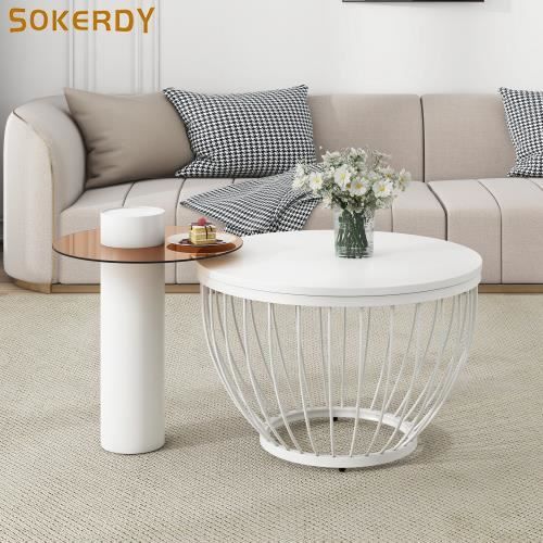 tables gigognes - sokerdy - blanc - contemporain - design - verre