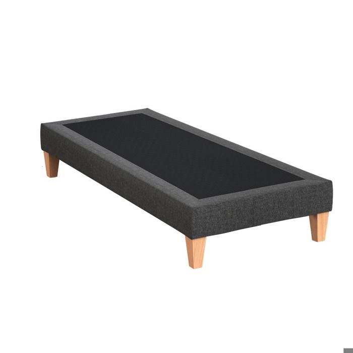 Sommier déco tapissier gris profond - SOMEO 120x200 - Gris ardoise - Garantie 5 ans - Someo Sommier déco tapissier gris profond - SOMEO 120x200 - Gris ardoise - Garantie 5 ans - Someo