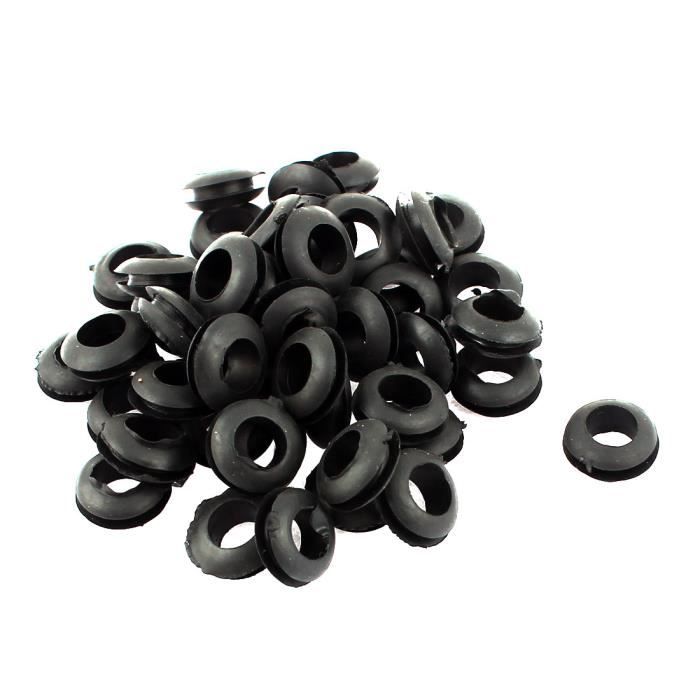 Pointe D'arc Caoutchouc 5 Pièces - Noir - Diamètre Intérieur 8mm - Pour Flèches MU