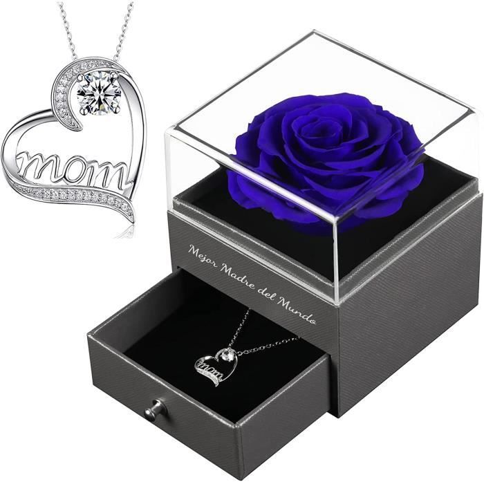 Rose éternelle Yamonic – Vraie Rose Préservée En Coffret Cadeau – Avec Marque-page Métal – Cadeau Femme