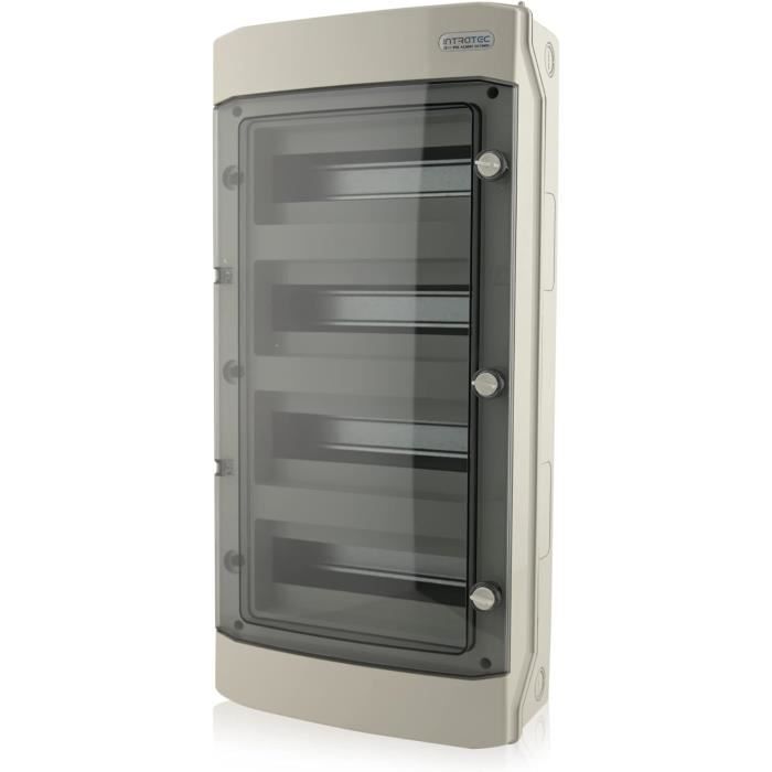 PrismaSeT XS Coffret encastré 4 rangées 24M avec porte transparente