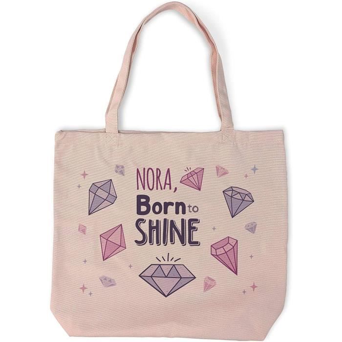LolaPix Borsa a Fiori Personalizzata con Nome/Texto. Regali Personalizzati. Tessuto Tipo Canvas. Vari Disegni da Scegliere. 40x33cm. Fiori Viola