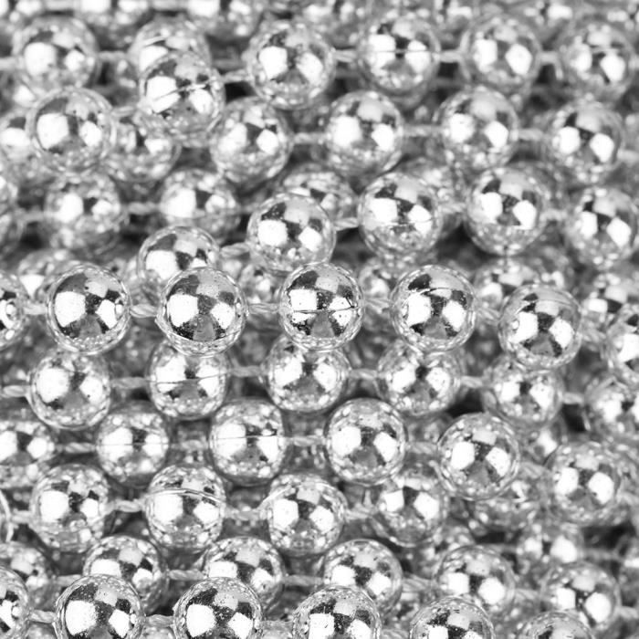 Décoration Noël, guirlande or et argent motif étoiles, 2m